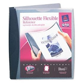 Avery 17232 - Silhouette Flexible Poly Round Ring View Binder, 1 Capacity, Dark Blue-AVE17232