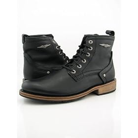 HARLEY DAVIDSON Yukon Mens Boots Shoes Motorcycle Riding Leather Lace Up Fashion Black
