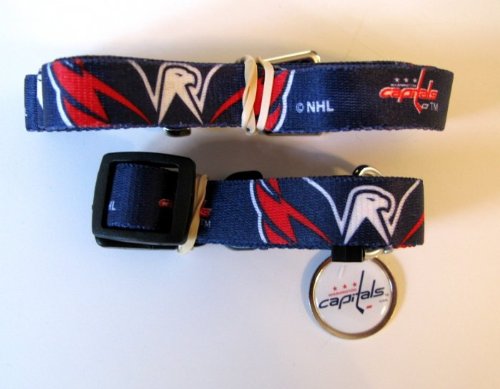 Washington Capitals Pet Set Dog Leash Collar Id Small