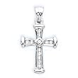 10K White Gold 1/4 ct. Diamond Cross Pendant with Chain