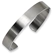 Brushed Stainless Steel Cuff Bangle Bracelet