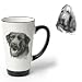 Porcelain Funnel Cup with Bloodhound (Black and white, 6 inch)