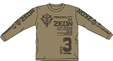ガンダム ジオンミリタリー ロングスリーブ Ｔシャツ サンドカーキ ： サイズ Lの画像