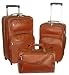 Brown Leather 3-piece Traveler Set
