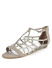 Autograph Suede Diamanté Strappy Sandals