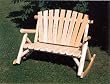 Lakeland Mills Cedar Log Rocking Love Seat, Natural