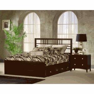 Hillsdale furniture - Hillsdale Tiburon Kona Platform Storage Bed Set - King - Espresso