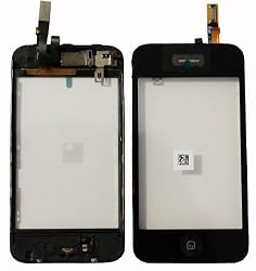 iPhone 3gS Screen Repair Kit : Apple iPhone 3gS Lcd Glass Screen Cover with Touch Screen Digitizer, Frame, Home Flex Button, Ear Speaker and Tool