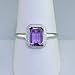 8x6MM 1.20CT Purple Amethyst Ring In Sterling title=