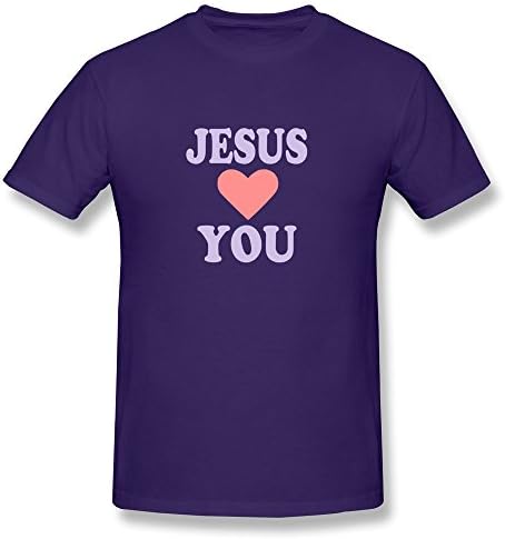 Purple Enewno Jesus Short-Sleeve T Shirt For Male Size XXL