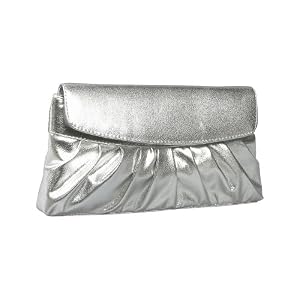 Click here to buy Coloriffics Handbags Pleated Smooth Metallic Evening Bag by Coloriffics.