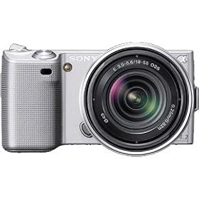 Sony a NEX 5K - Digital camera - prosumer - 14.2 Mpix - Sony 18-55mm OSS lens - optical zoom: 3 x - supported memory: MS Duo, SD, MS PRO Duo, SDXC, MS PRO-HG Duo HX, SDHC, MS PRO-HG Duo - silver>