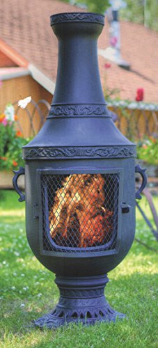 Chiminea Outdoor Fireplace Gas and Wood Burning, Venetian ...