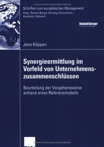 Synergieermittlung im Vorfeld von Unternehmenszusammenschl�ssen