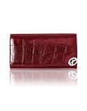 Francesco Biasia Renee - Croc Stamped Calfskin Continental Wallet Berry