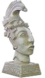 King Pacal Head Statue on Ceremonial Base
