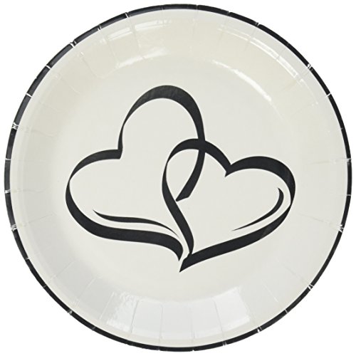 Two Hearts Dessert Plates (25 pc) by Fun Express