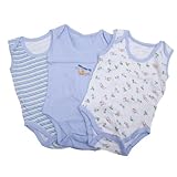 Baby Patterned Sleeveless Sleep suits in Boy, Girl and Unisex Options (Pack of 3) (Height