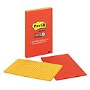 Post-it Super Sticky Notes, 5 in x 8 in, Marrakesh Collection, Lined, 4 Pads/Pack (5845-SSAN)