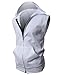 H2H Mens Fashion Slim Fit Lightweight Sleeveless Hoodies