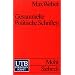 Gesammelte Politische Schriften (Uni-Taschenb�cher S)