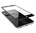 D&P [3D Original curve fit series] iPhone 6S Plus / iPhone 6 Plus full coverage tempered glass screen protector+backside screen protector, pure glass 3D curve polishing technology [Black,1+1]
