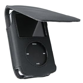 Eforcity Black Leather Case with Strap and Belt Clip for Apple iPod Video 60GB 80GB iPod Classic... by eforcity