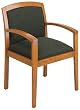 Leg Chair With Fully Upholstered Back Mahogany Finish By Office Star Furniture