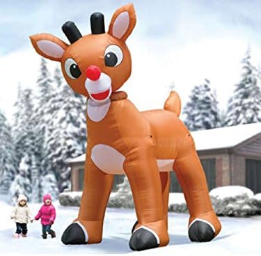 GIANT 15 FT RUDOLPH the RED NOSED REINDEER INFLATABLE ANIMATED MOVING HEAD