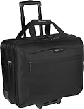 Targus CityGear 17-Inch Rolling Travel Case for Notebooks with Bonus Sleeve - Black with Yellow (BUS0370)