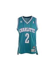 Sports: Charlotte Hornets #2 Larry Johnson NBA Soul Swingman Jersey, Teal, Size: Large - Adidas