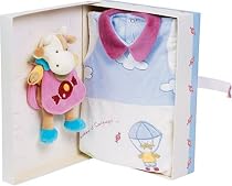 Cow Babygro (3-6mths) and Doudou with Gift Box COU1871 Shreds