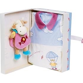 Doudou et Compagnie Cerise the Cow Babygro and Doudou with Gift Box