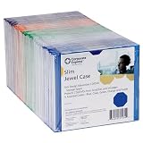 CD/DVD Slim Cases, Assorted Colors, 50/Pack CEB31534