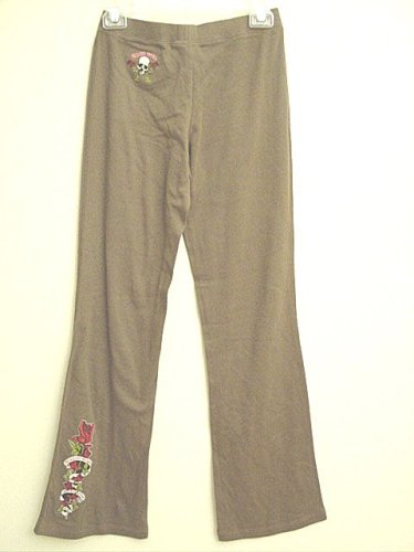 Thrill Ride Skull Rose Tattoo Design Biker Yoga Pants Army - Tattoo Design Pants for Yoga, Biker Chicks and Leisure Wear - Matching Hoodies and Tops in our Storefront on Separate Listings.