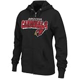 NFL Women's Arizona Cardinals Football Classic III Long Sleeve Fullzip Fleece Hoodie (Black, Medium)