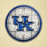 Kentucky Wildcats 12 Art Glass Clock