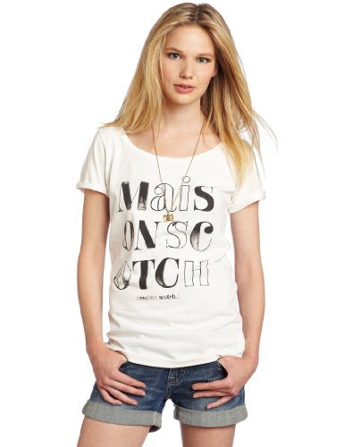Maison Scotch Damen Top 12210151734 - Logo print series,Gr. 34 (P / XS), Mehrfarbig (A - c Preisvergleich