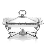 Wallace Silverplated Holloware Grand Baroque Covered Buffet Server with Alcohol Burner