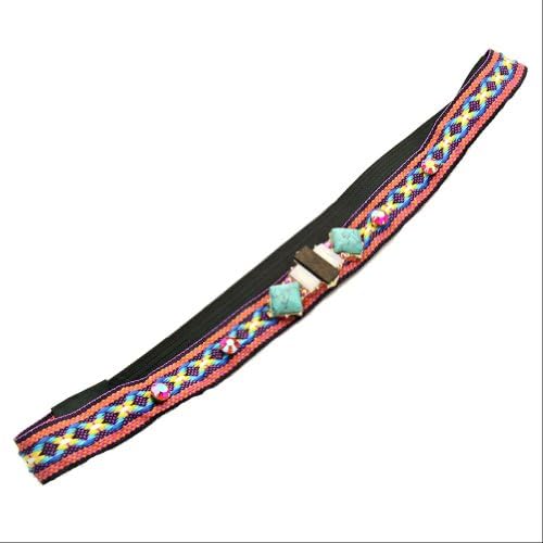 Turquoise Accented Tribal Pattern Elastic Headband