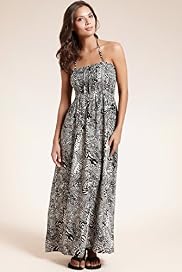 Halterneck Abstract Print Maxi Dress