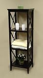 Sourcing Solutions X-Frame Bathroom Towel Tower, Espresso Finish