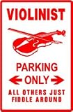 VIOLINIST PARKING instrument novelty NEW sign
