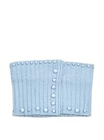 Alice Hannah Falso cuello Chunky Rib (Azul Claro)