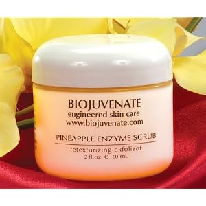 BioJuvenate Engineered Skin Care Professional Spa-Quality Invigorating Pineapple Enzyme Scrub Moisturizing Exfoliant with Bromelain Enzyme, Moisturizing Jojoba Beads for Improved Skin Texture & Luminous Glow 2 fluid ounces