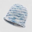 LibraKnits Spro Cap - Baby Blues - Silk and Bamboo Baby Hat, a Wonderful Gift for Newborns
