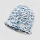 LibraKnits Spro Cap - Baby Blues - Silk and Bamboo Baby Hat, a Wonderful Gift for Newborns