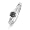 Platinum Plated Sterling Silver Blue And White Round Diamond Promise Ring (1/20 cttw)