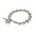 8-Inch Silver Marcasite Knitted Heart Link Bracelet Chain Jewellery
