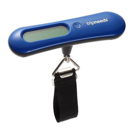 TripNeeds Ultimo Advanced Digital Luggage Scale with Red Alert and Quick Capture, 50kg Capacity, Blue